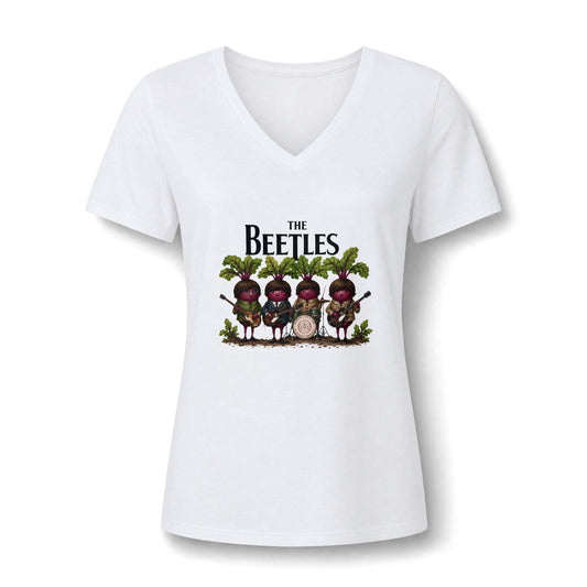The Beetles V-Neck Tee — Fun With Beets Gardening Shirt for Women