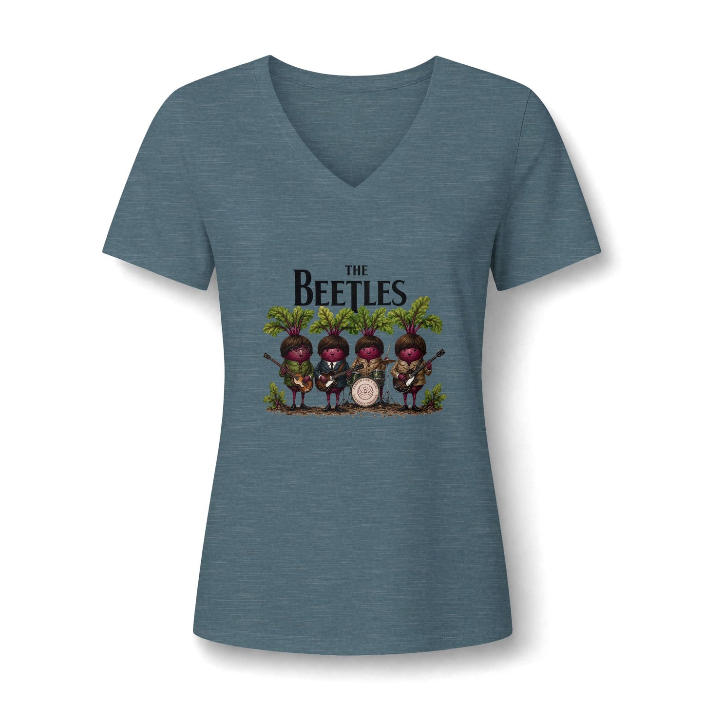 The Beetles V-Neck Tee — Fun With Beets Gardening Shirt for Women