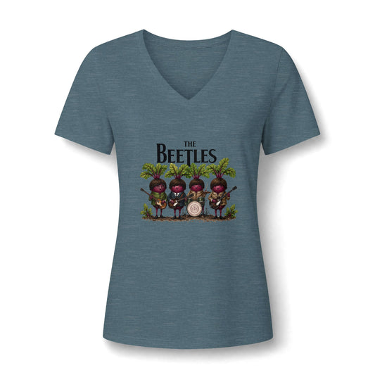 The Beetles V-Neck Tee — Fun With Beets Gardening Shirt for Women