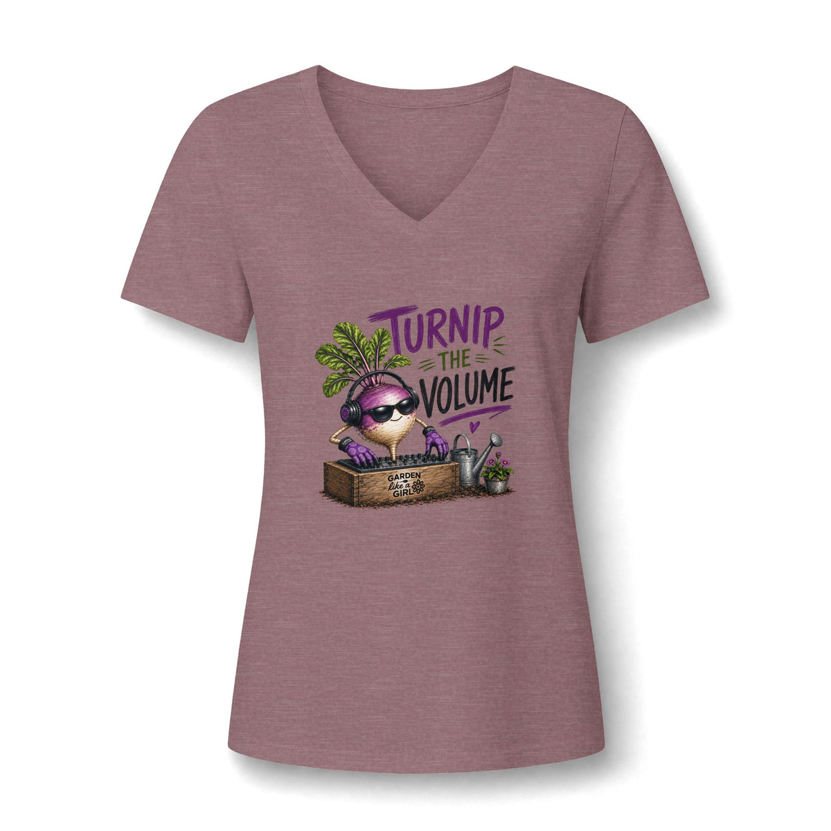 Women's Relaxed Heather CVC V-Neck Tee