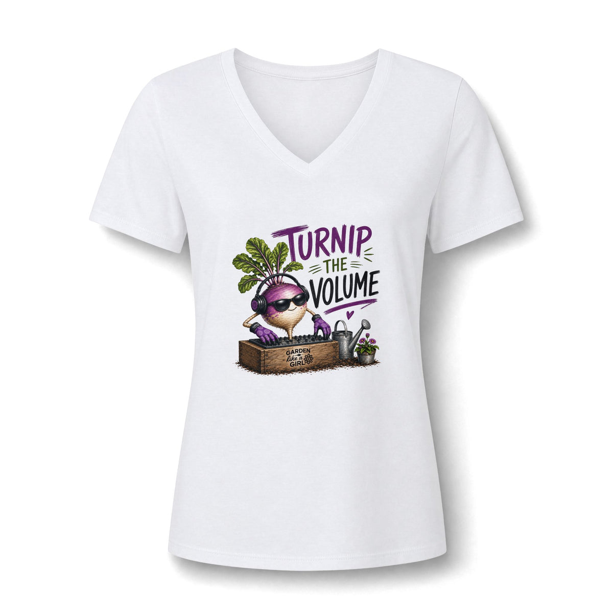 Women's Relaxed Heather CVC V-Neck Tee