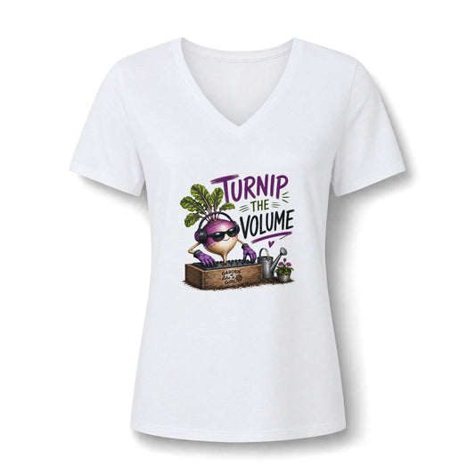Women's Relaxed Heather CVC V-Neck Tee