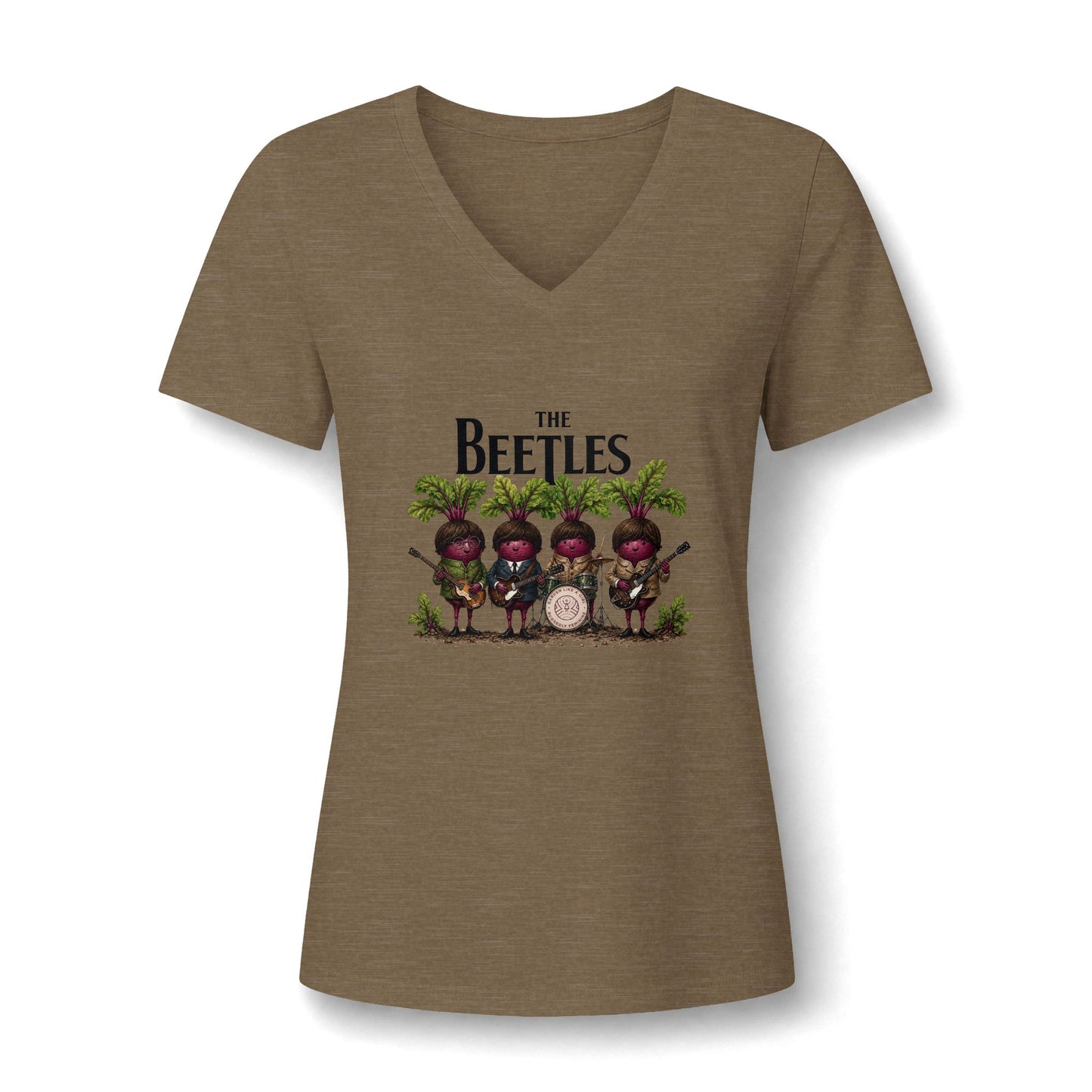 The Beetles V-Neck Tee — Fun With Beets Gardening Shirt for Women