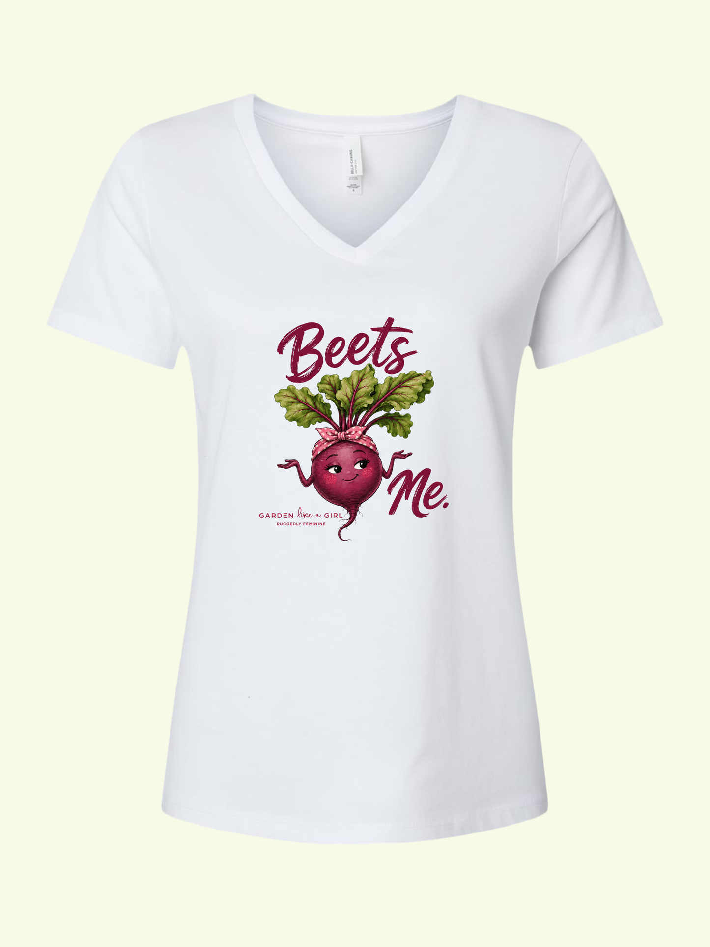 Beets Me V-Neck Tee — Funny Female Gardeners Shirt