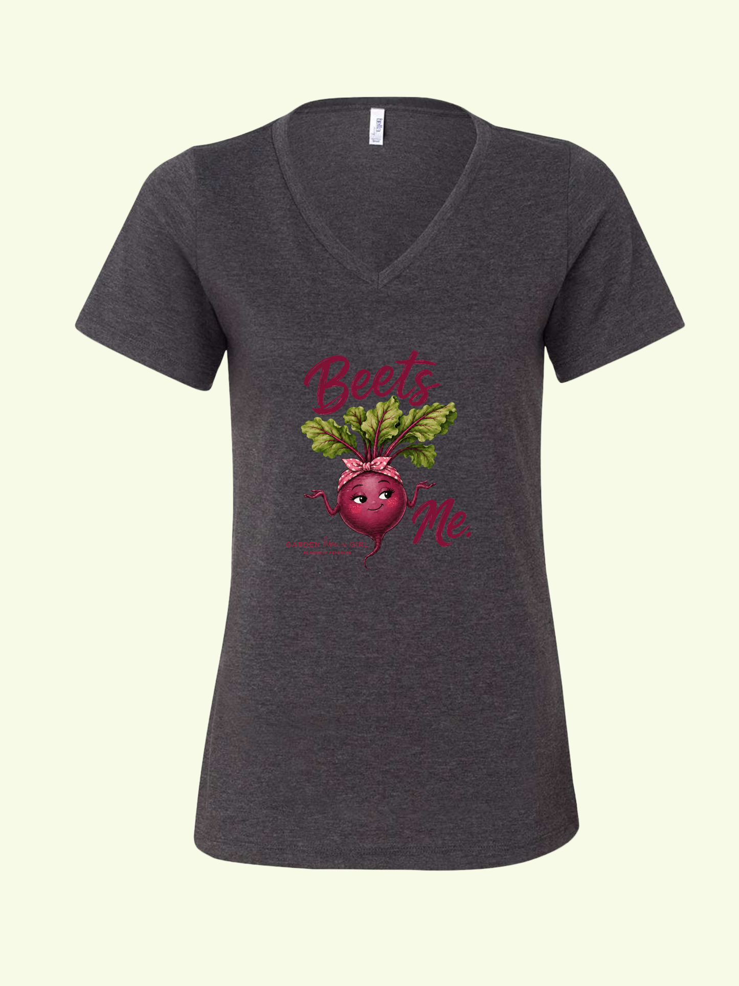 Beets Me V-Neck Tee — Funny Female Gardeners Shirt
