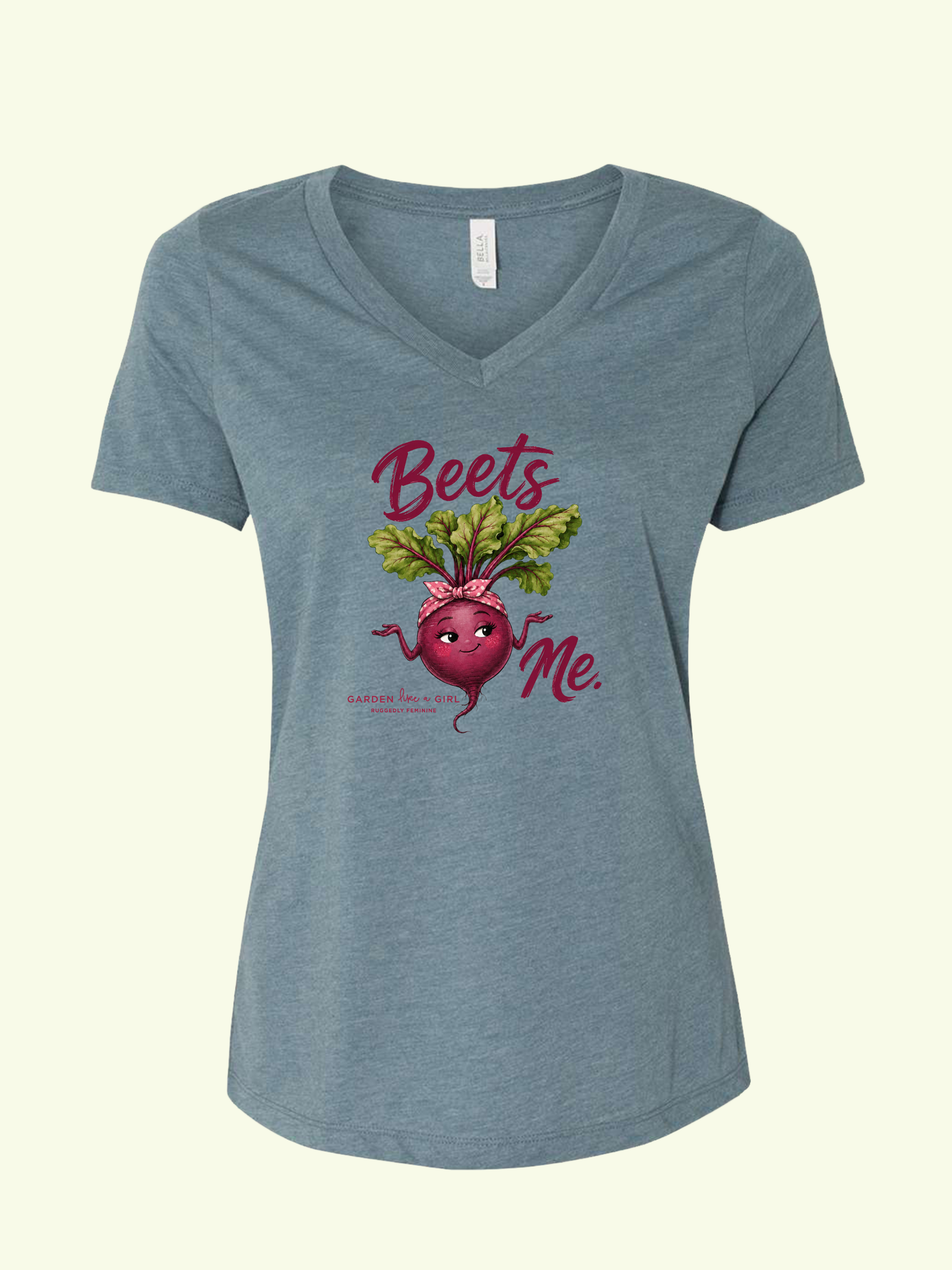 Beets Me V-Neck Tee — Funny Female Gardeners Shirt
