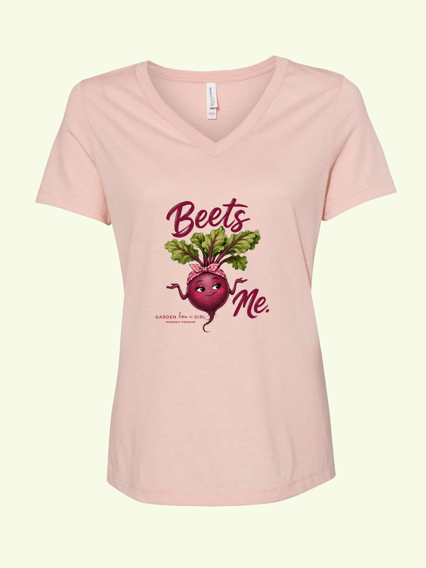 Beets Me V-Neck Tee — Funny Female Gardeners Shirt