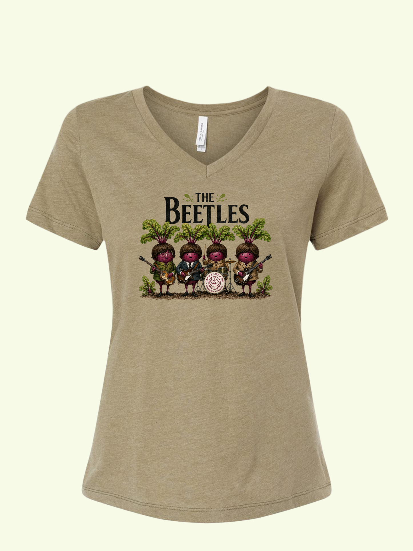 The Beetles V-Neck Tee — Fun With Beets Gardening Shirt for Women