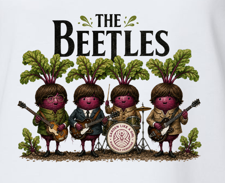 The Beetles V-Neck Tee — Fun With Beets Gardening Shirt for Women