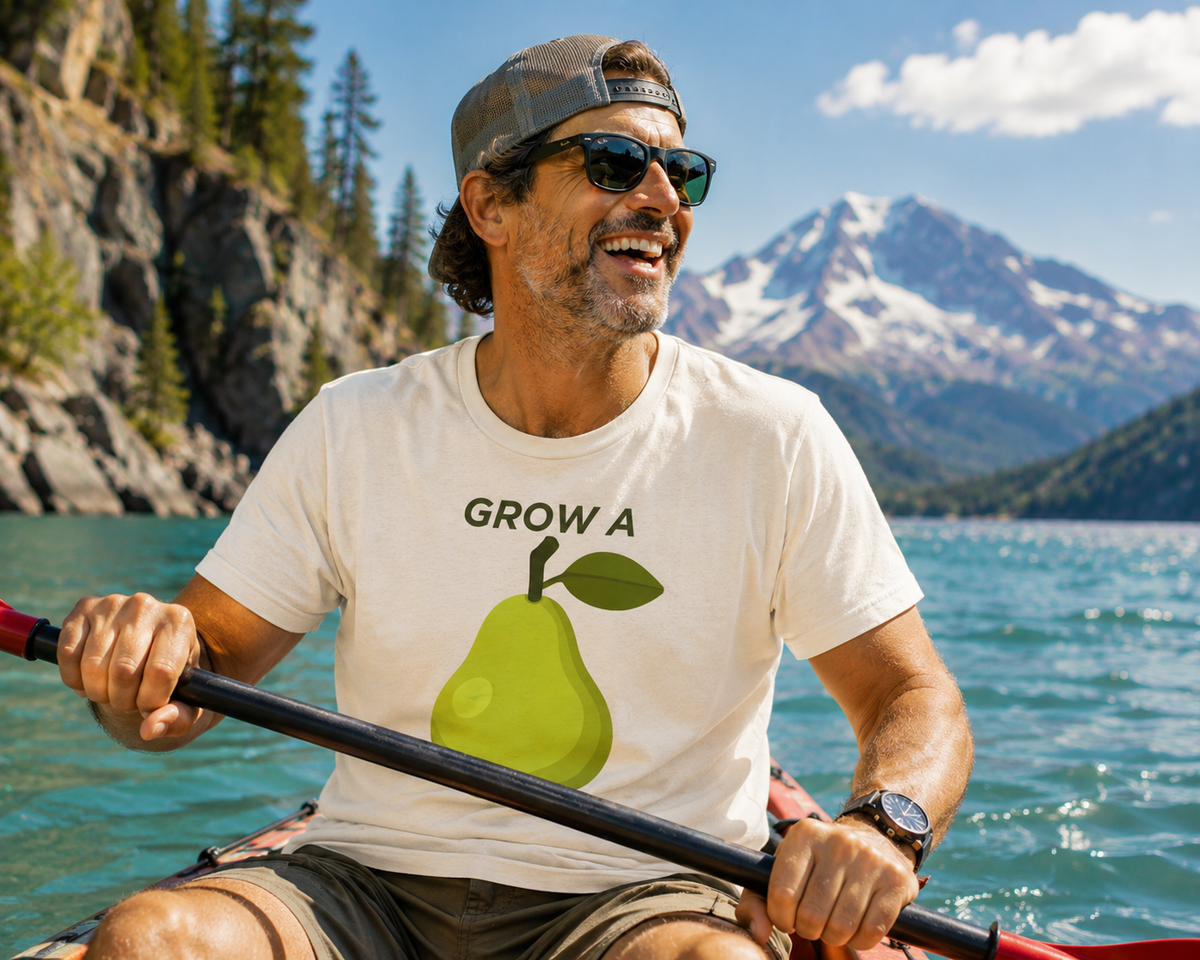 Grow A Pear Graphic T-Shirt — Fun Pear Illustration Tee