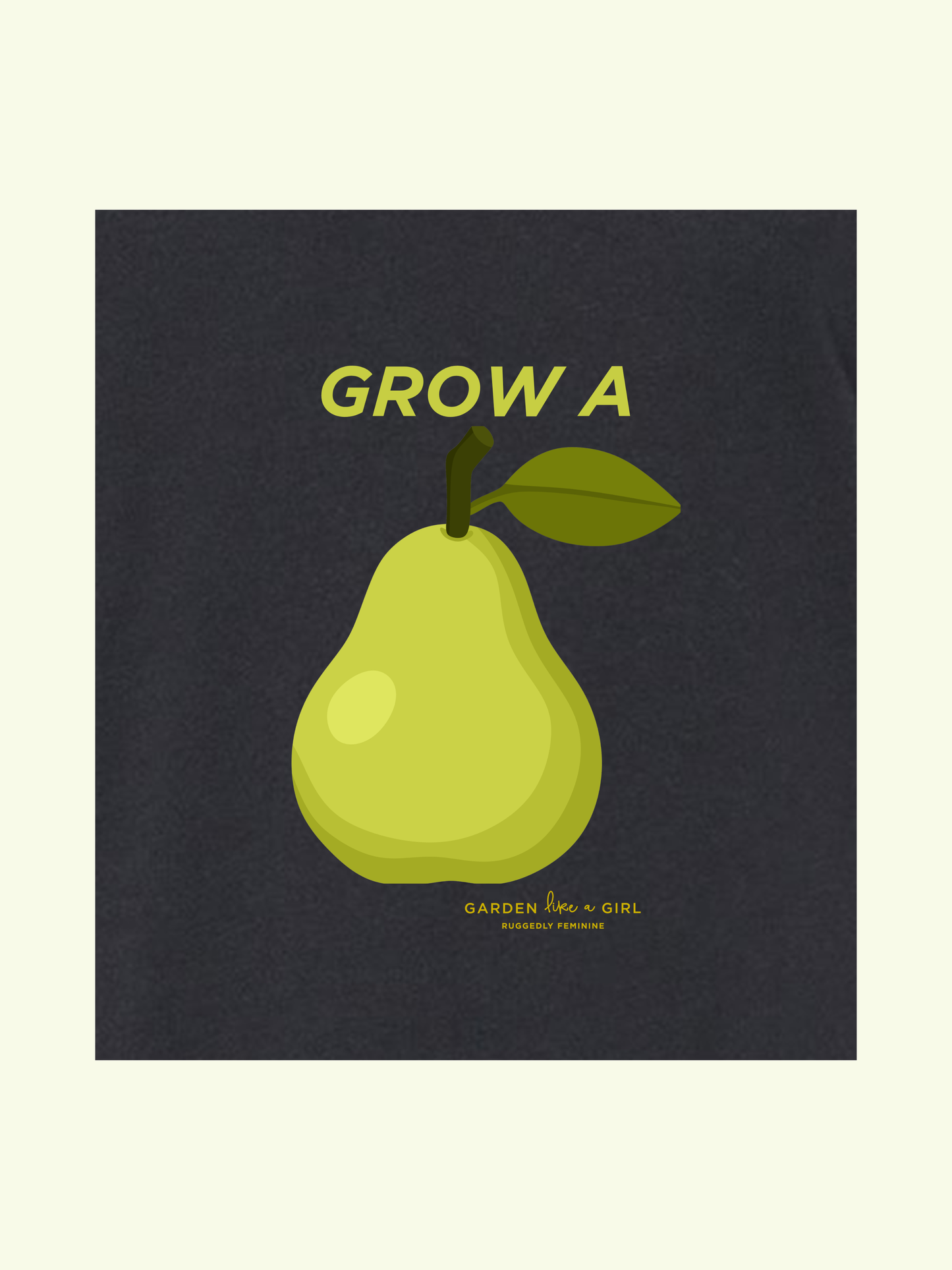 Grow A Pear V-Neck Tee — Cute Fruit Graphic Women's Shirt