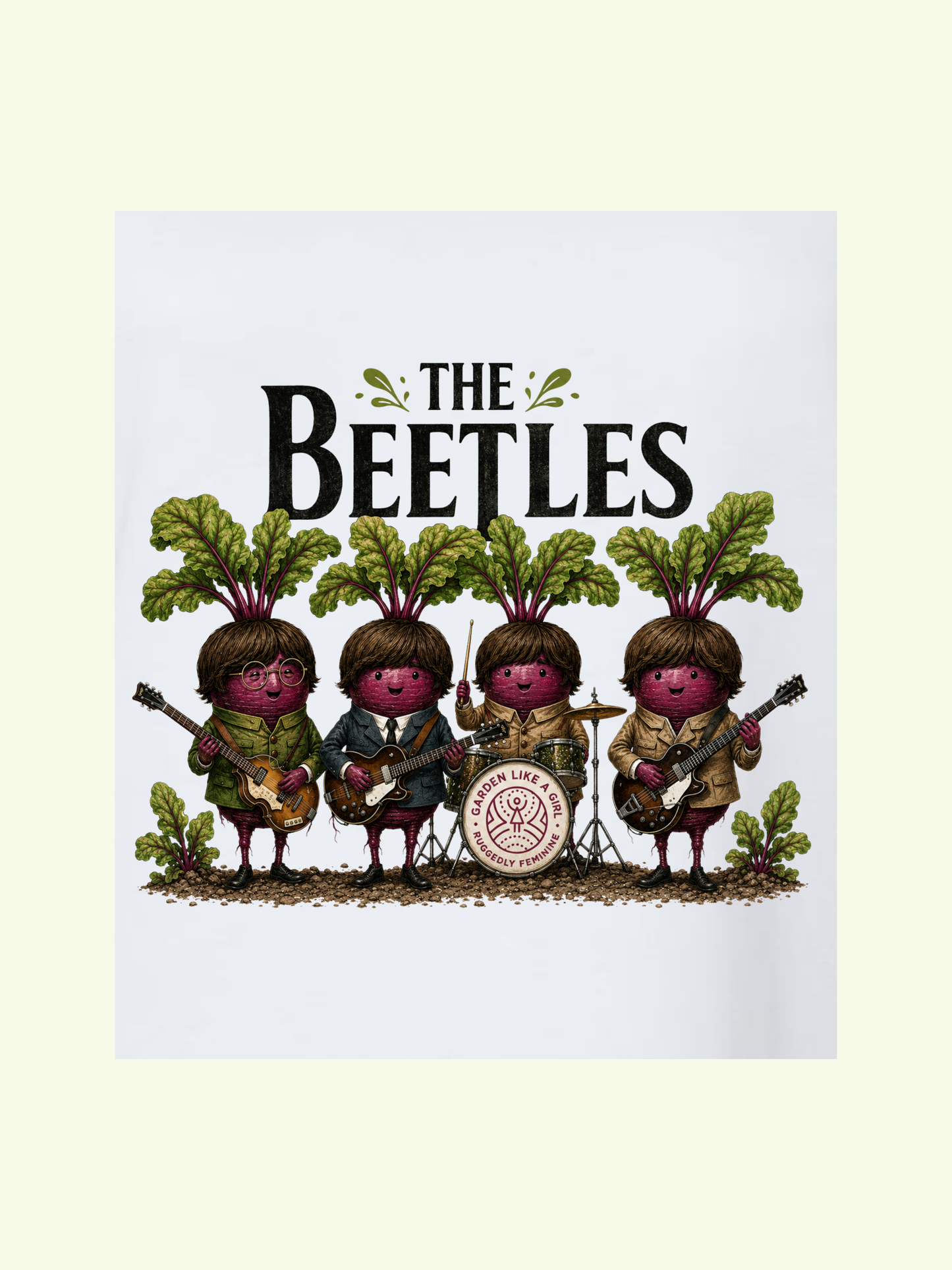 The Beetles V-Neck Tee — Fun With Beets Gardening Shirt for Women