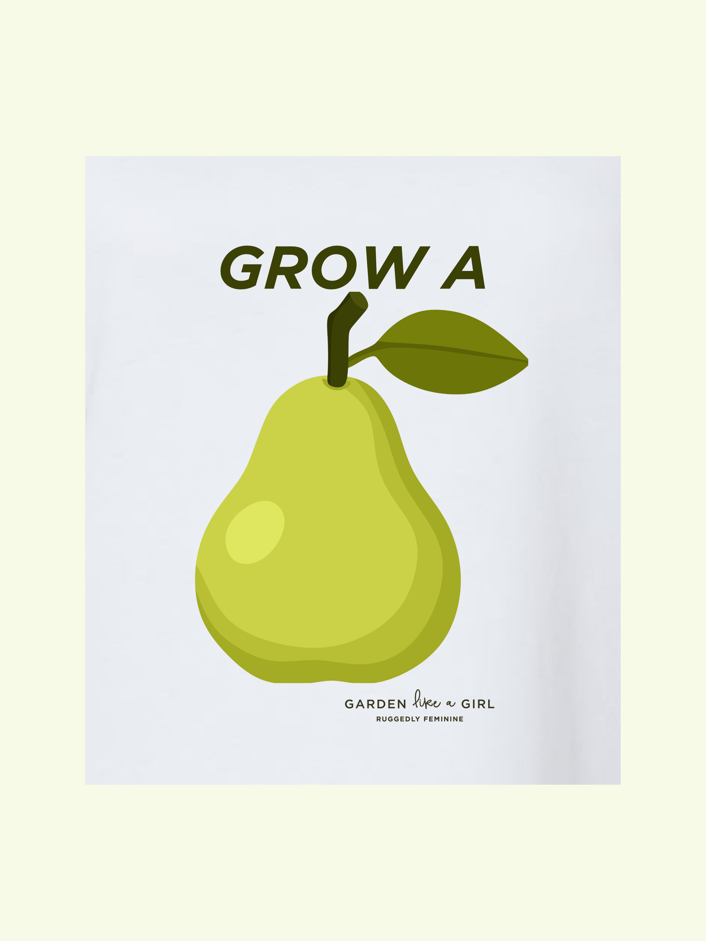 Grow A Pear V-Neck Tee — Cute Fruit Graphic Women's Shirt