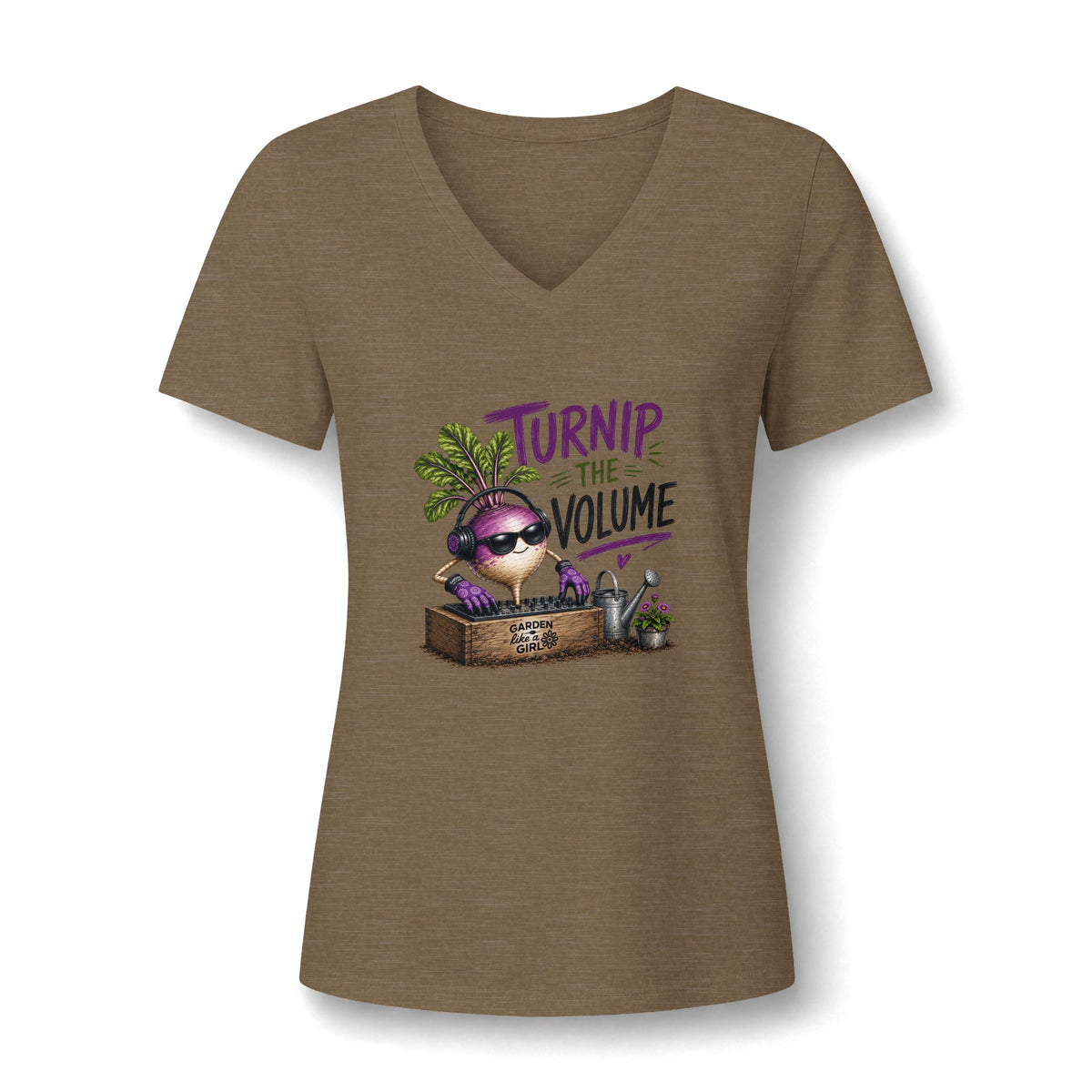Women's Relaxed Heather CVC V-Neck Tee
