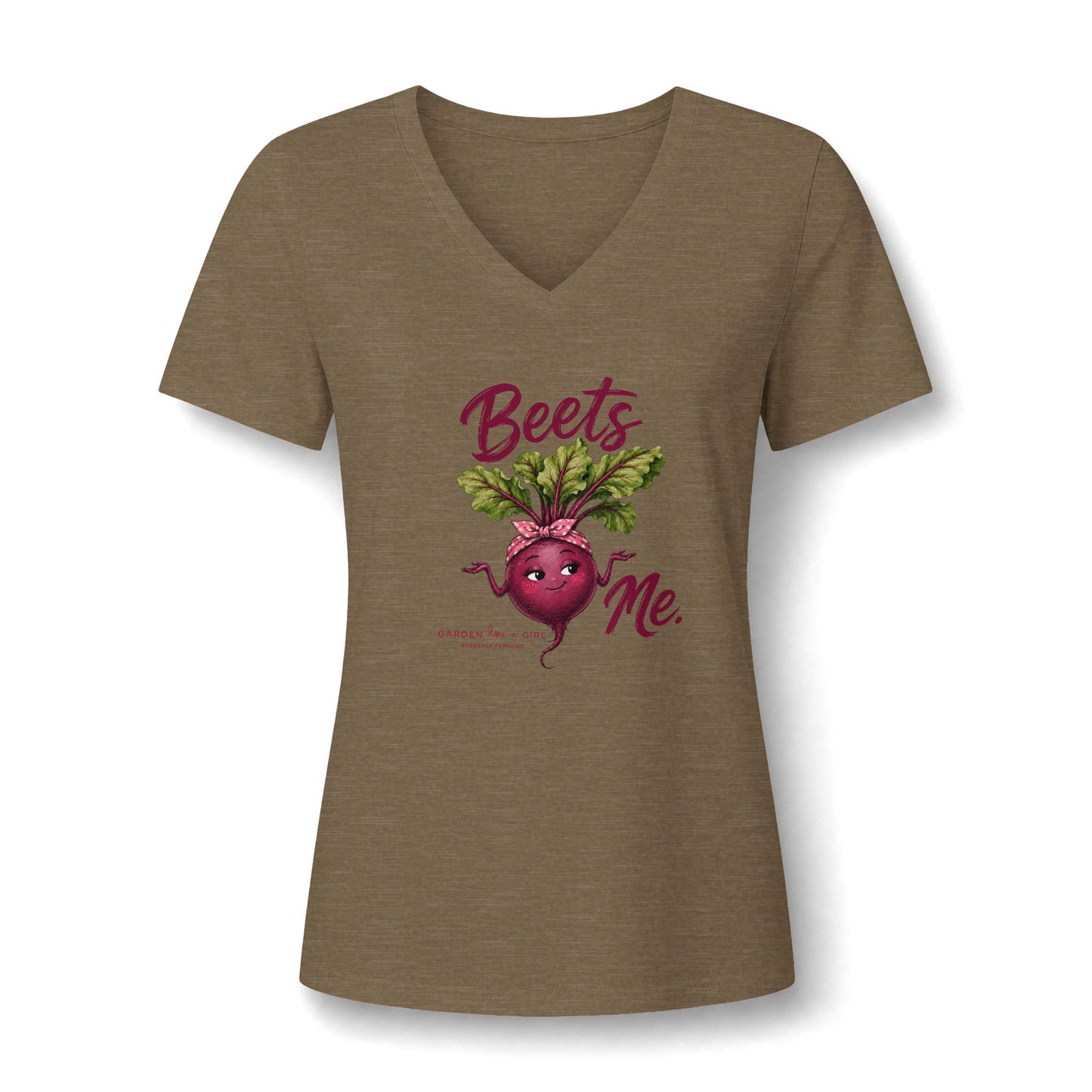 Beets Me V-Neck Tee — Funny Female Gardeners Shirt