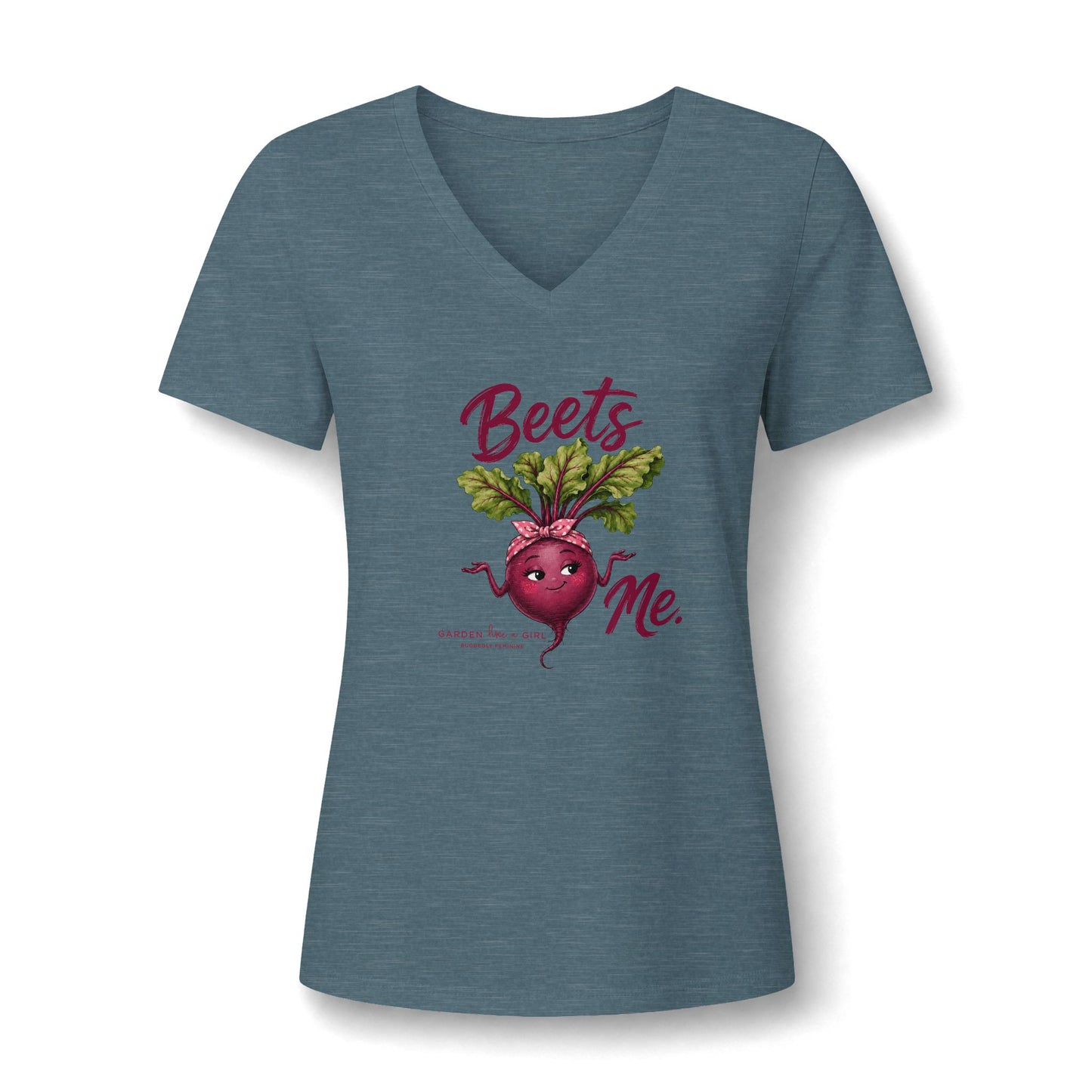 Beets Me V-Neck Tee — Funny Female Gardeners Shirt