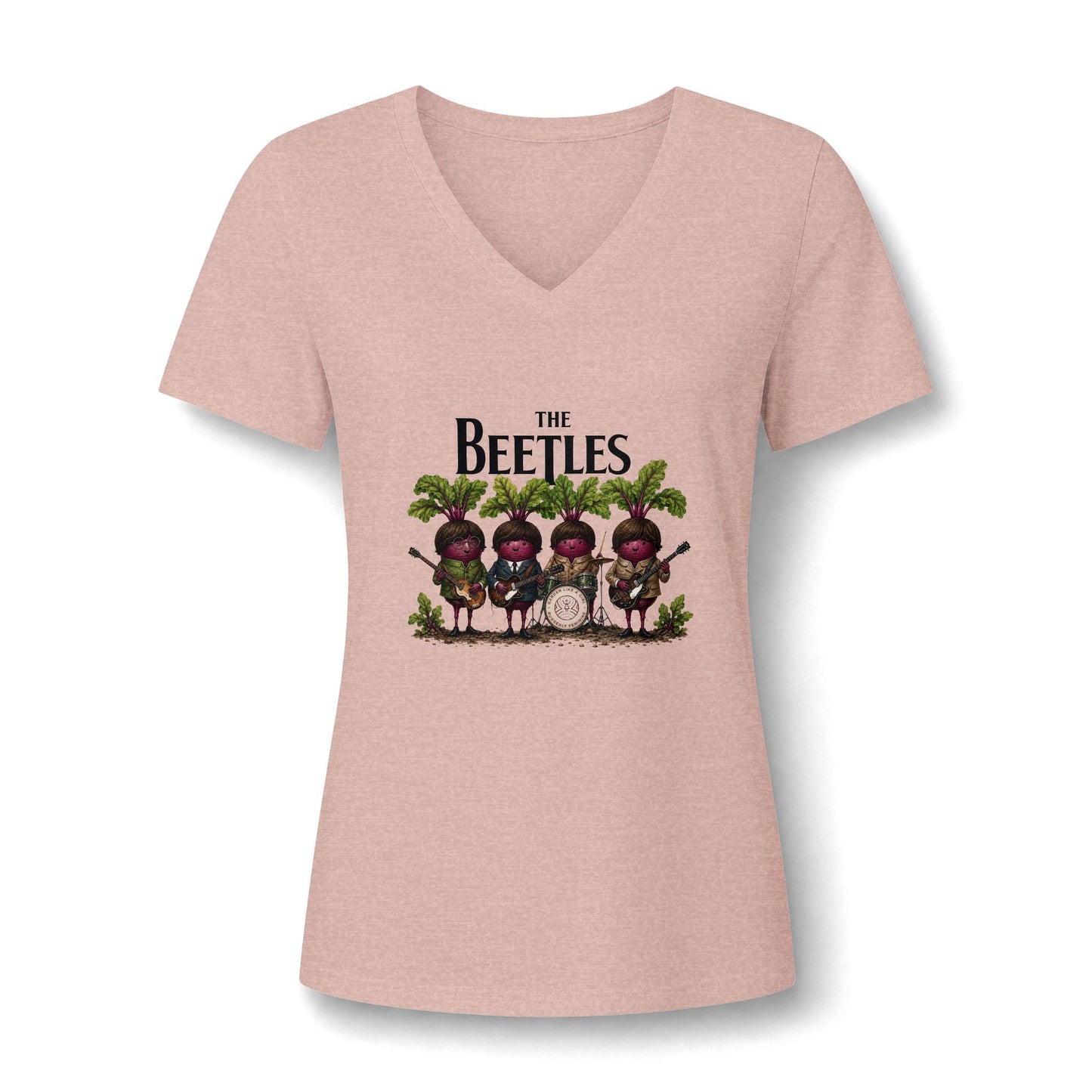 The Beetles V-Neck Tee — Fun With Beets Gardening Shirt for Women