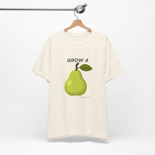 Grow A Pear Graphic T-Shirt — Fun Pear Illustration Tee