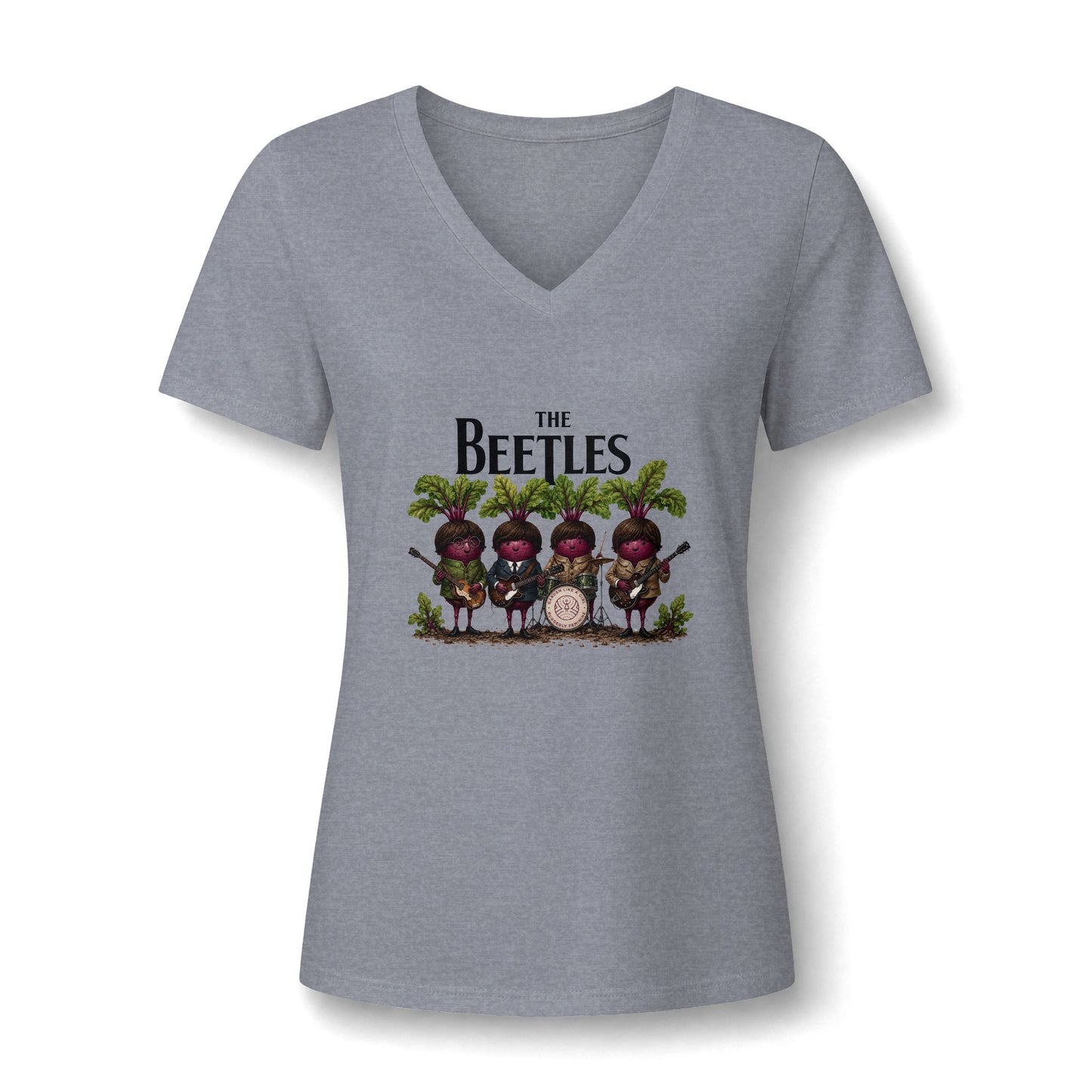 The Beetles V-Neck Tee — Fun With Beets Gardening Shirt for Women
