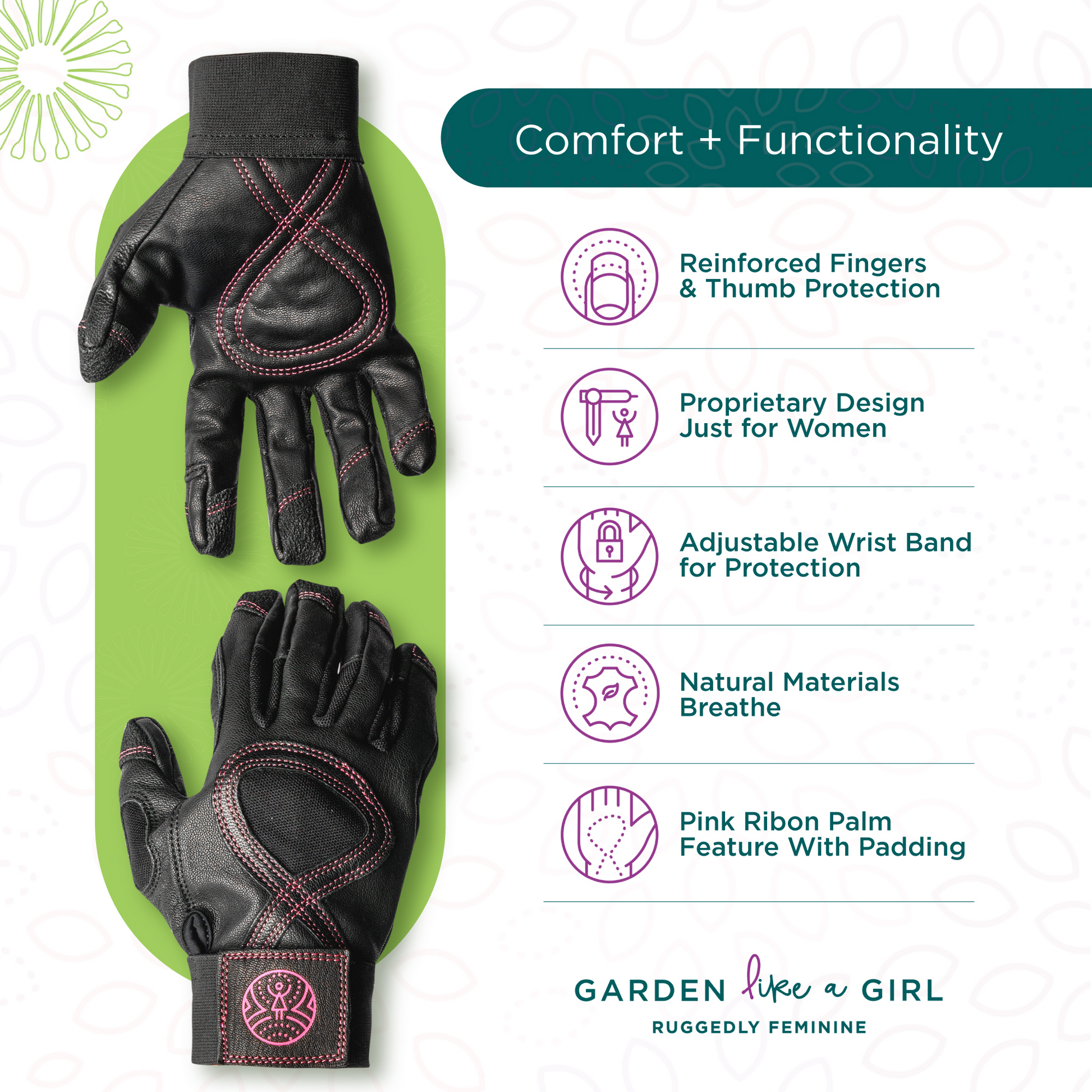 small leather gardening gloves WEEDIES