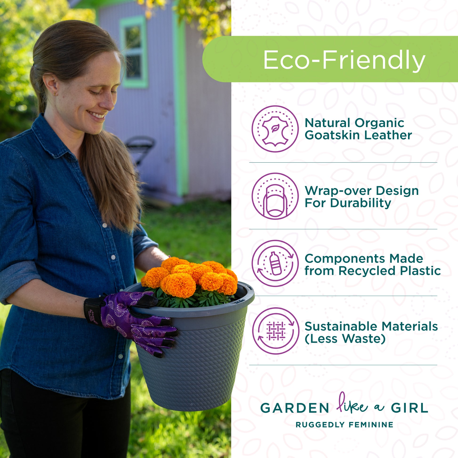 organic gardening gloves WEEDIES Lite