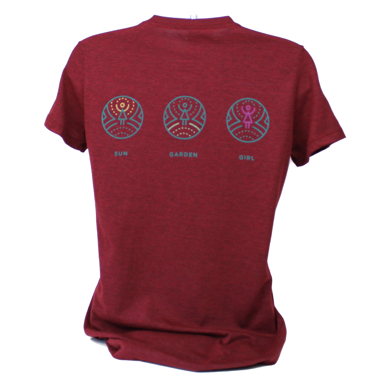 SUN GARDEN GIRL Vino Red Short Sleeve Crew Neck T-shirt